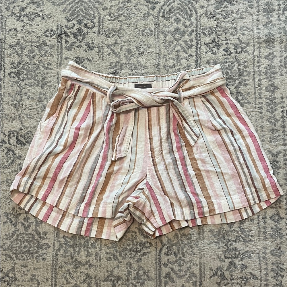 Maurices Multicolor Striped High Waist Shorts